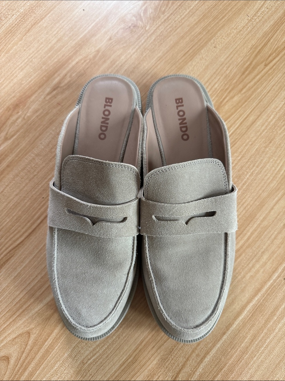Blondo Taupe Suede Slip-On